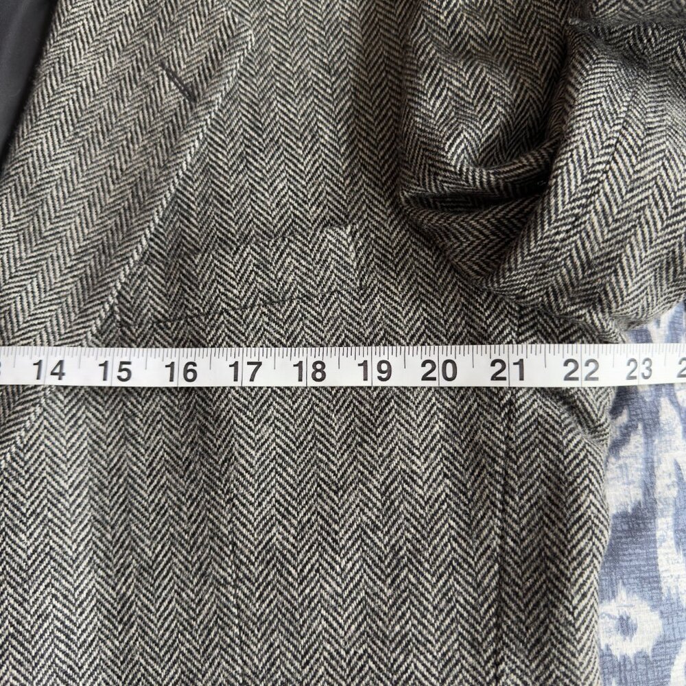 Vintage Haggar Imperial Black & White Herringbone Blazer | Made in USA | 44R - Picture 12 of 14